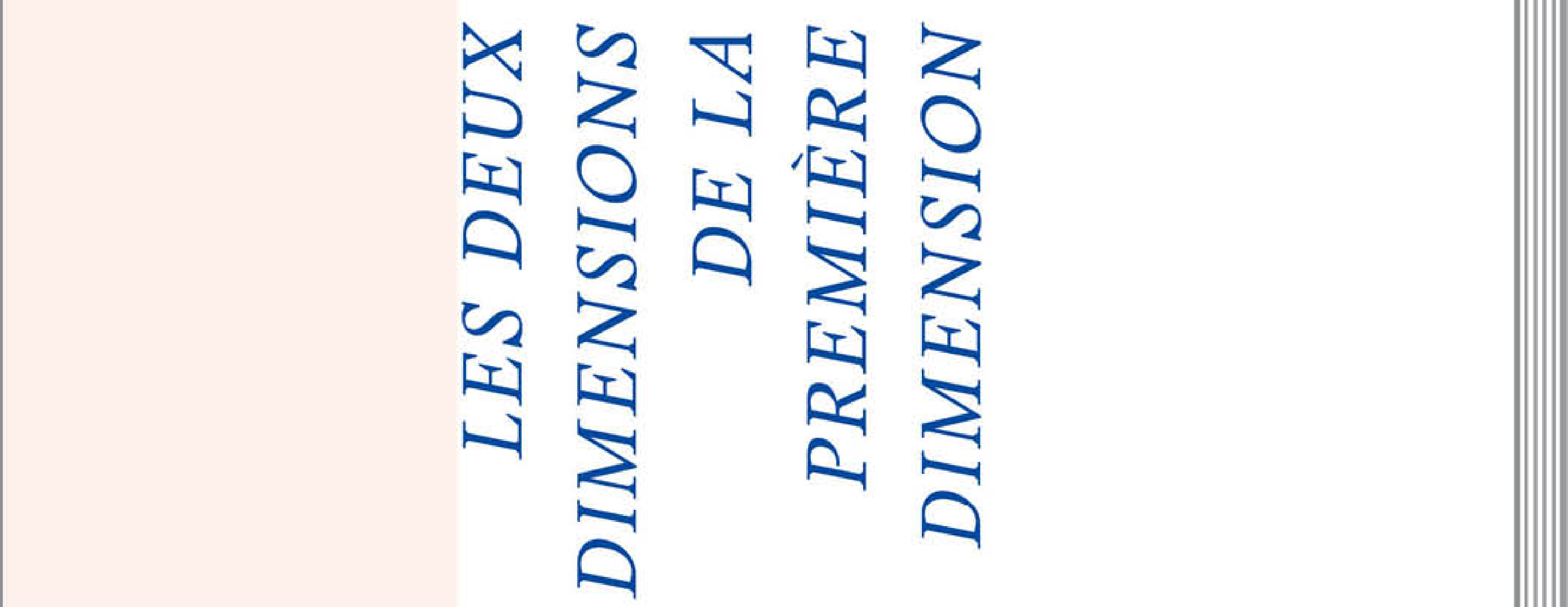 Lecture-performance autour du livre «Les deux dimensions de la première dimension»